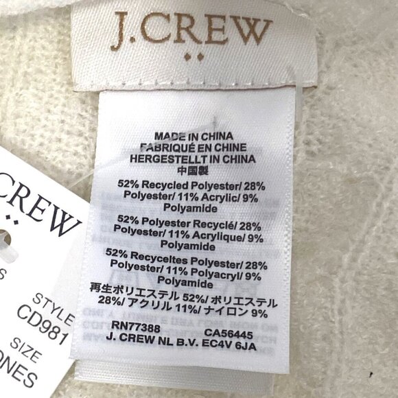 J.Crew Factory Lightweight super soft cable-knit poncho ivory neutral OS 2024 - Picture 7 of 11